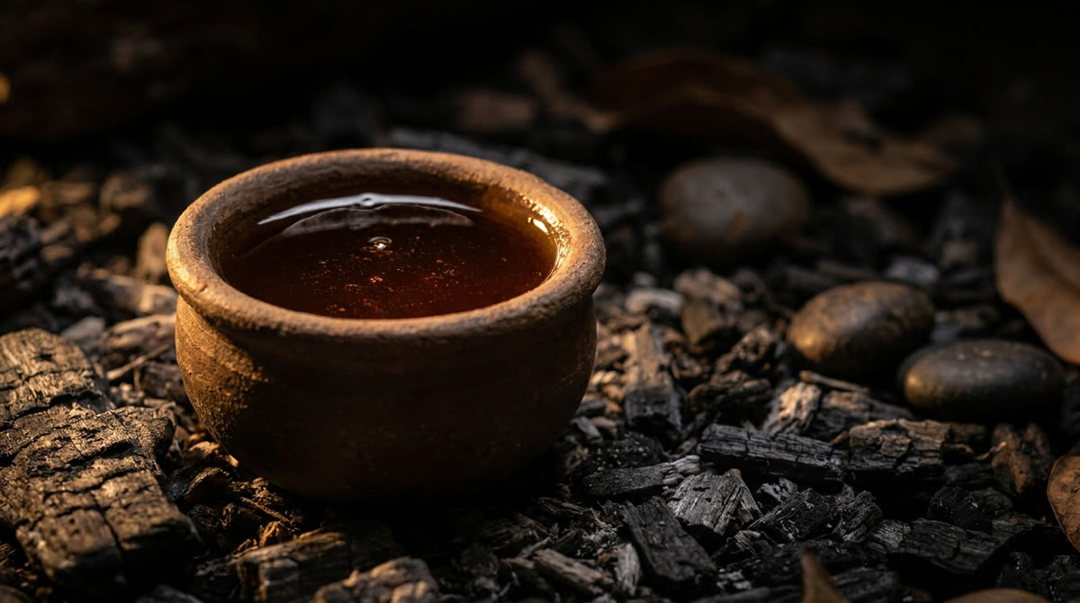 Stingless bee honey in a tiny clay pot